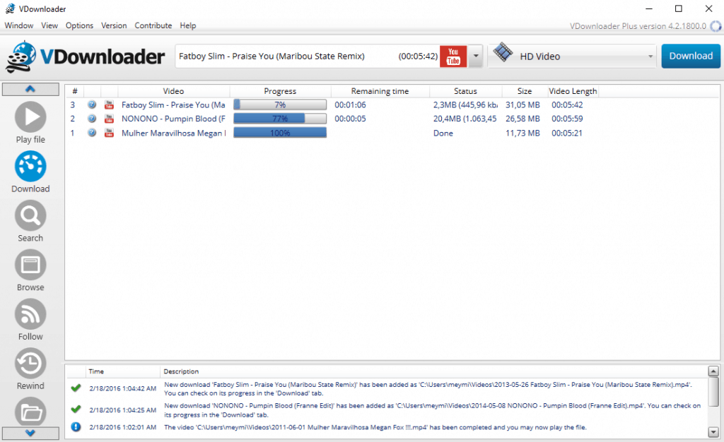 VDownloader - Κατέβασε βίντεο και μουσική από το YouTube μέσω προγραμμάτων