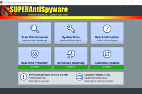 SuperAntiSpyware - Δωρεάν πρόγραμμα αφαίρεσης spyware