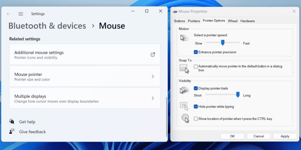 Πώς να ενεργοποιήσεις τα ίχνη του ποντικιού στα Windows